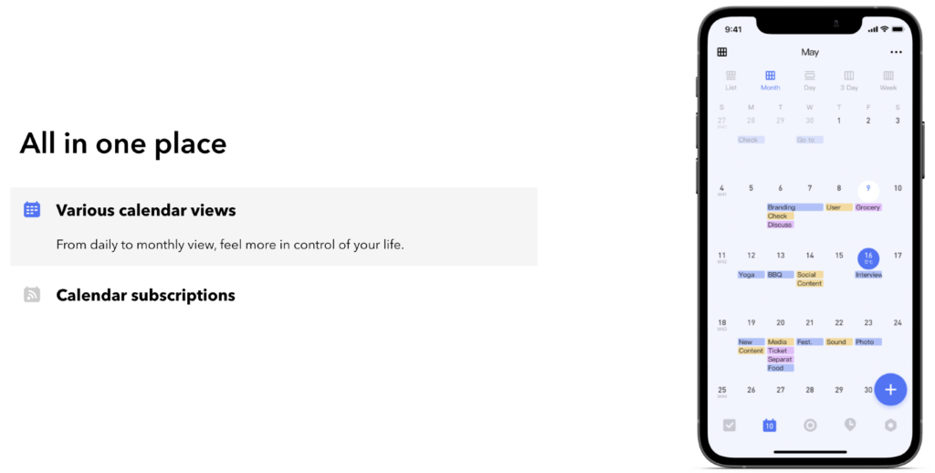 TickTick vs Todoist: TickTick calendar integration